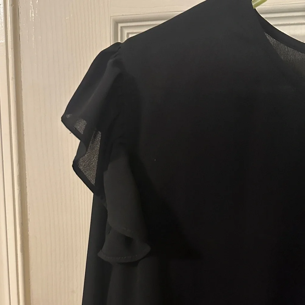 Halogen Charcoal Ruffled Blouse - Picture 3 of 3